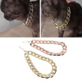 2019 Fashion Pet Dog Necklace Collars Thick Gold Chain Plated Plastic Identified Safety Collar Puppy Dogs 36cm/45cm Pet Products