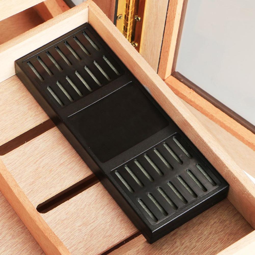1Pcs New Black Smoking Cigar Humidor Humidifier Bar-type Rectangle Humidor Cigarette Box Cigar Accessory