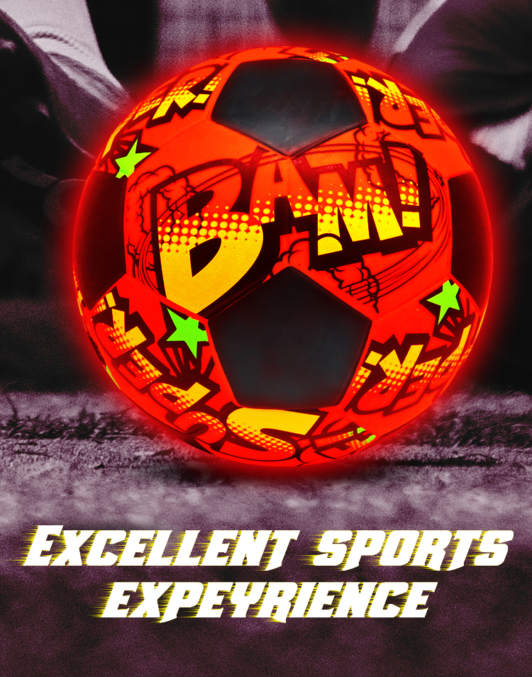 glow soccer ball custom logo