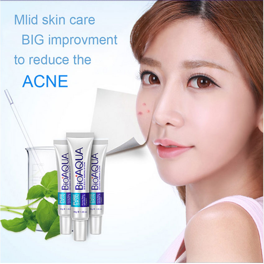 Skin Care Brand BIOAQUA Acne Scars Cream Acne Treatment Face Care Anti Acne Removal Gel Whitening Moisturizing Cream 30g Makeup