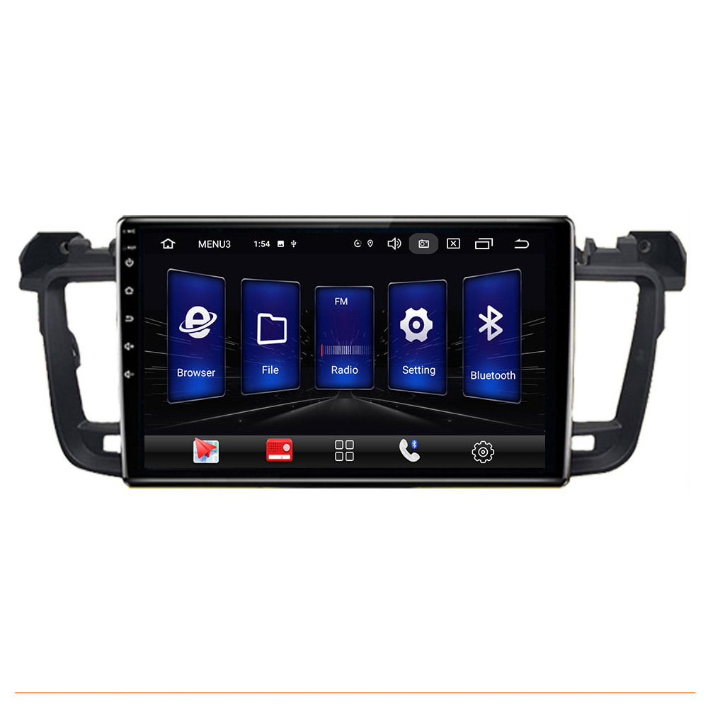 For Peugeot 508 2011-2018 2 Din Android Car Multimedia Player WIFI FM BT GPS Navigation Head Unit with Frame Auto Stereos