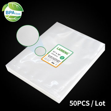 LAIMENG 50 Bags for Vacuum Packaging for Food Saver Vac Sealer Sous Vide Vaccume Pre-Cut Storage Bag For Vacuum Packer P105