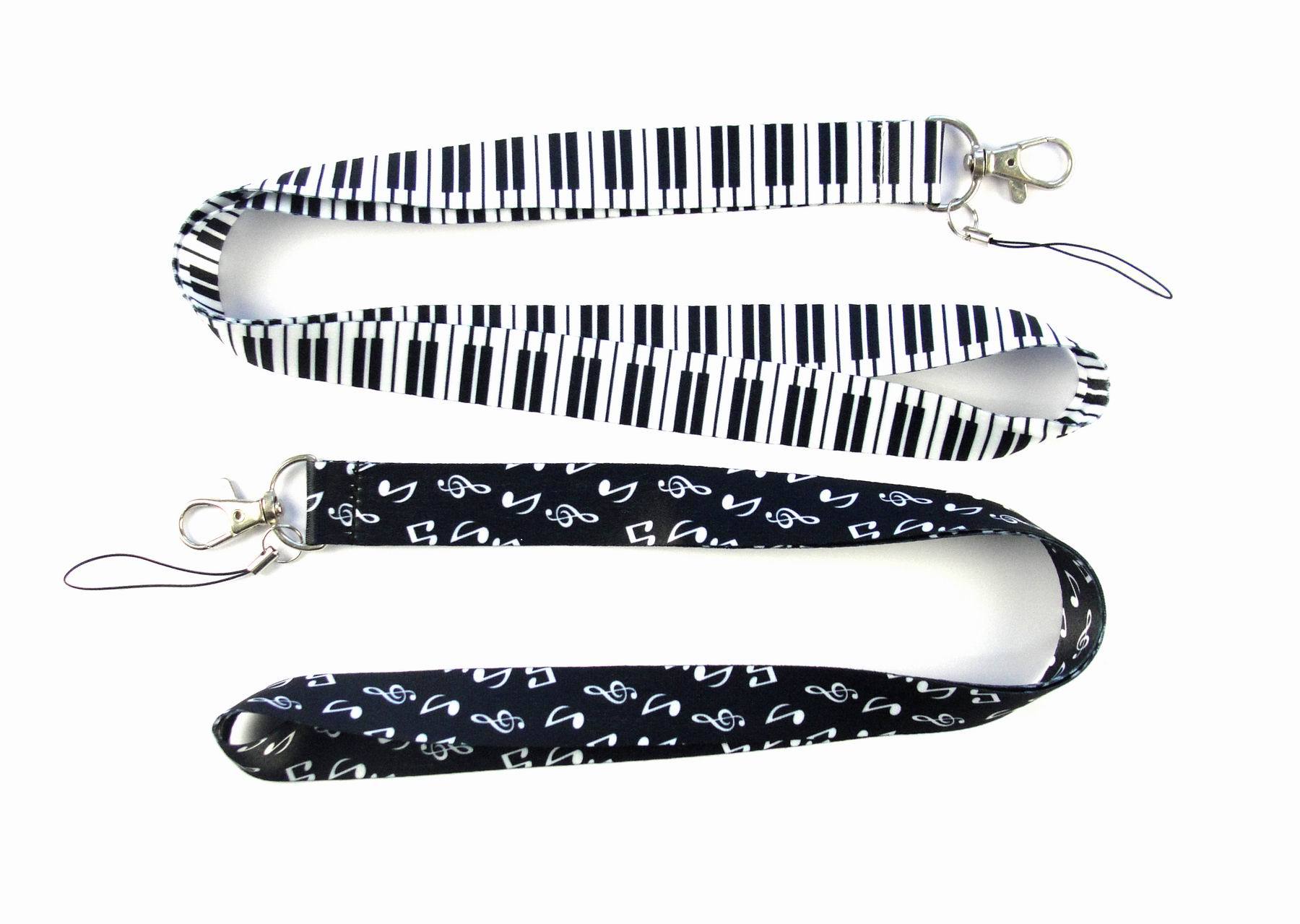 Fashion wild Mobile phone lanyard Musical notes key chain phone rope long badge camera Lanyards For keys hanging neck lanyard