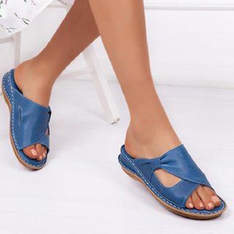 New Summer Ladies Slippers Platform Shoes Outdoor Slippers For Women Wedge Sandals Soild Color Open Toe Beach Sandals Ladies