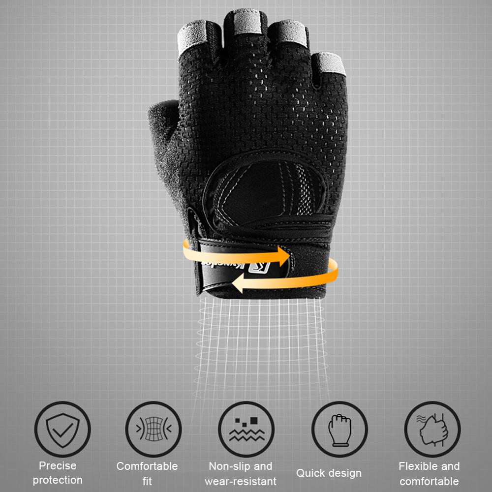 Fitness Gloves Gym Non-slip Training Bodybuliding Gloves Breathable Anti Slip Cycling Training Hiking Half Finger Gloves