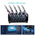 ORICO 5 Port USB Charger Station Dock with Phone or Tablet Holder 40W 5V2.4A*5 USB Charging for iphone pad PC Kindle Tablet