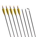 Huntingdoor Carbon Arrows 32 inch Hunting Arrows with 4 inch Real Feathers Targeting Arrows with Replacement Screw-In Broadheads