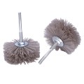 WSFS Hot 4 pieces P120 P180 P240 P320 85 x 35 x 6mm Drill Abrasive Wire Grinding Wheel Nylon Bristle Polishing Brush for Wood