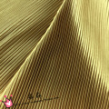 1psc Garment fabric champagne gold Pinstripe accordion pleated silk satin crushed through dress fabric(pleated 0.5m)