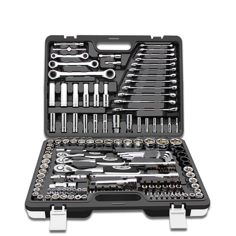 HS Tools 94 PCS Hand Tool Sets Ratchet Spanner Torque Wrench Socket Set Professional Car Repair Tool Box Kits Mechanic Tools