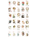 Christmas 30pcs simple hand paint flower theme postcard as Greeting Cards gift cards party invitation