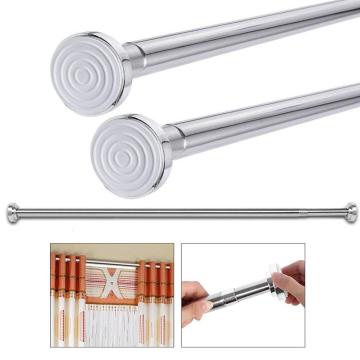 Extendable Telescopic Curtain Rod Rail Wardrobe Closet Clothes Towel Hanging Pole Bathroom Shower Clothes Hanger Towel Bar