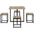 Dining Table Set Bistro Bar Table Set with 4 Bar Stools Furniture for Home Living Room Dining Room Furniture Industrial Style