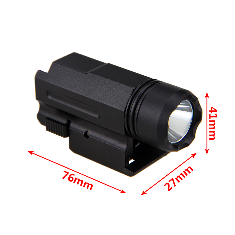 Airsoft Mini Pistol Gun Light QD Quick Detach Handgun Flashlight Tactical LED Rifle Weapon Torch for 20mm Rail Glock 17 19 18C