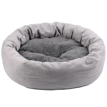 Cat Bed Round Winter Warm Dog Cat Bed Plus Velvet Sleeping Pad Cat Supplies Pet Kennel Removable Mat