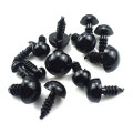 100PCS Black Plastic Doll Eyes Safety Eyes for Toys Stuffed Toys Animal Puppet Dolls Craft Eyes for Toy 6MM 8MM 9MM 10MM 12MM