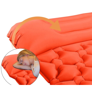 Inflatable cushion with pillow for picnic