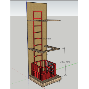 Single Guide Rail Cargo Lift