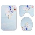 3pcs TPR Wear-resistant Bath Mat Toilet Lid Pad Water Absorption Non Slip Carpet Seat Cover Household Bathroom Supply