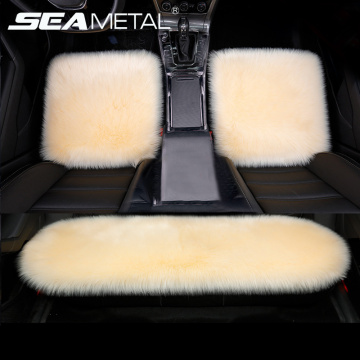 Fur Car Seat Cover Automobiles Seat Covers Universal Seats Cushion Wool Winter Auto-Seat-Cover Chair Protection Auto Accessories