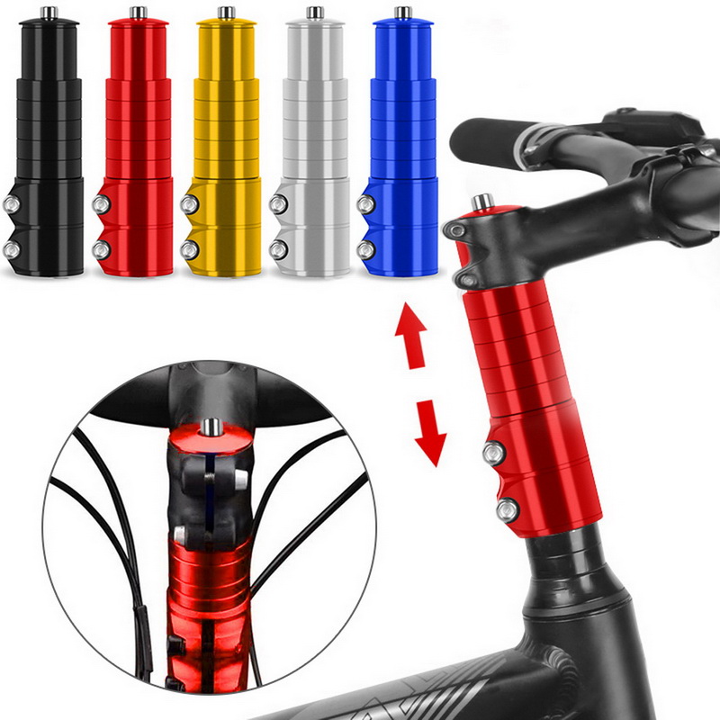 Aluminum Alloy Bicycle Stem Increased Bicycle Tube Extend Handlebar Stem Bike Front Fork Outdoor Cycling Parts Accessories