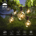 25Ft 30ft 50ft G40 String Lights Clear Bulbs Fairy String Waterproof IP44 Patio String Light Outdoor New Year Wedding Decorative