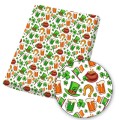 St. Patrick's Day Polyester Cotton Fabric Green High Hat Printed Fabric DIY Sewing Home Textile Garment Material 45*150cm 80g