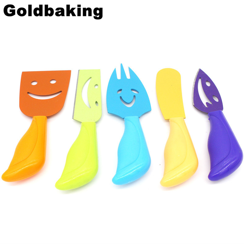 5 Pieces Colorful Cheese Cutter Set Cheese Knives Slicer Butter Spreader Cheese Tools