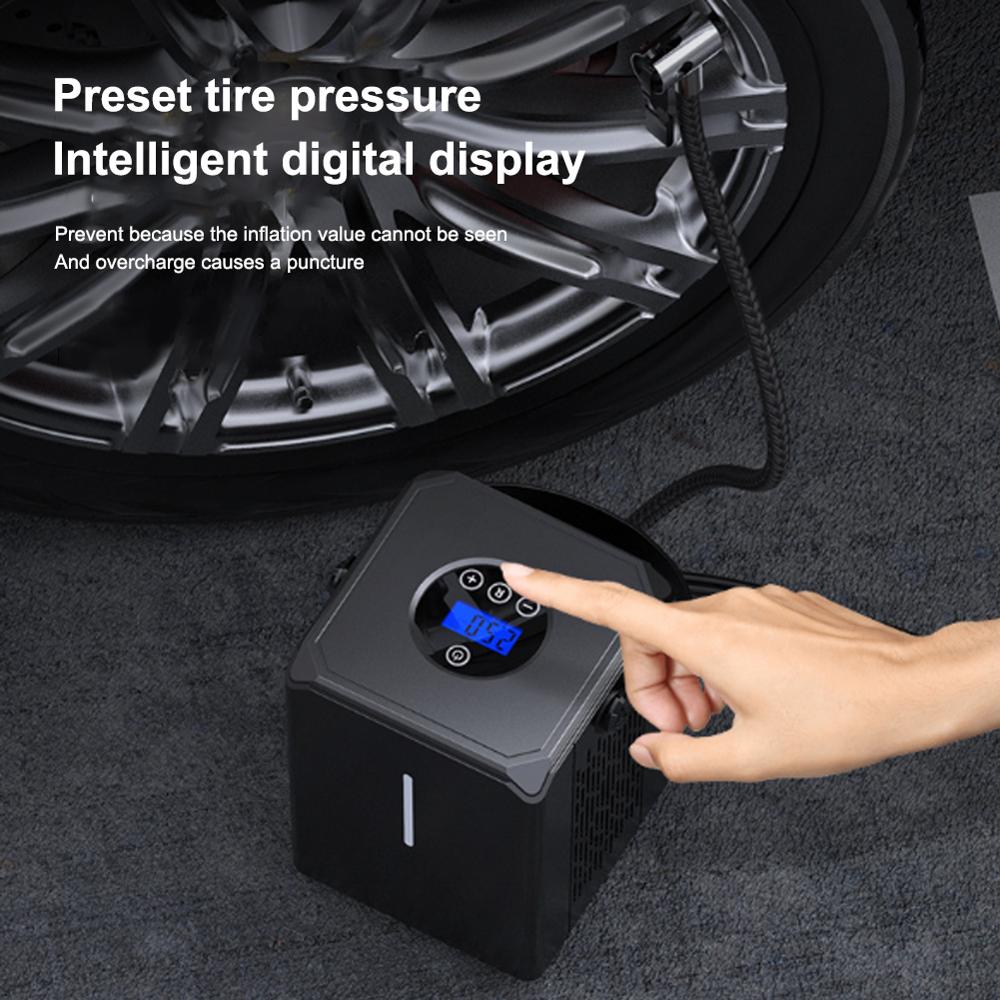New Car Air Compressor 6000mAh Battery Tire Inflator Protable Electric Car Air Pump Digital Auto Tyre Pump for Car Motorcycle