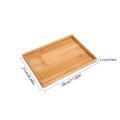 Wooden Tea Set Tray Rectangular Japanese Style Bamboo Tea Tray Bread Fruit Plate Snack Dish Organizer Serving Tray Storage Plate