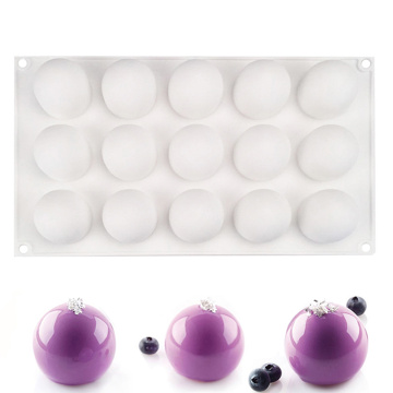 Silicone Molds 15 Holes 3D Ball Truffle Chocolates Mold For Baking Cake Decorating Tools Mousse Ice Cream Pudding Mould
