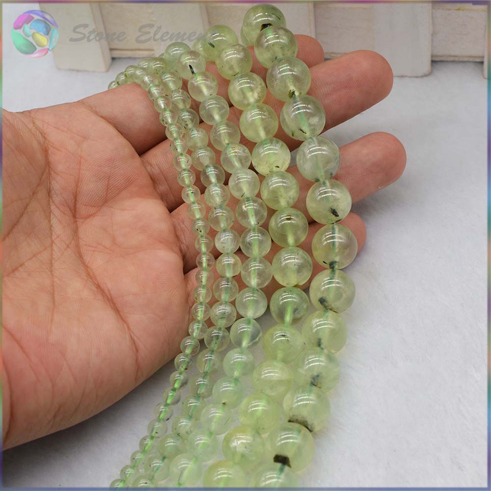 Good Quality Natural Prehnite Loose Round Beads 4mm,6mm,8mm,10mm,12mm