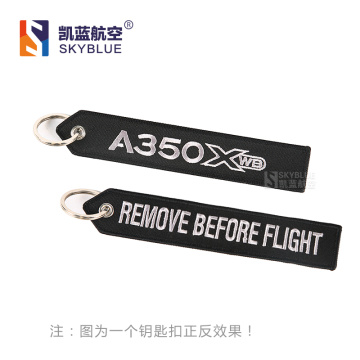 Airbus A350 XWB Black Embroidery Travel Luggage Tag Luggage tag Personal Special Gift for Flight Crew Aviation Lover