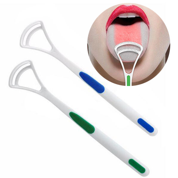 2PCS Useful Tongue Scraper Care Brush Keep Fresh Breath Maker Cleaning Tongue Manual Toothbrush Oral Clean Hygiene Care