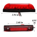 10PCS Red Side Light Truck Boat Trailer Truck RV Sealed Marker Lamp Slim Line Led Utility Strip Light 12V Truck Trailer Boat