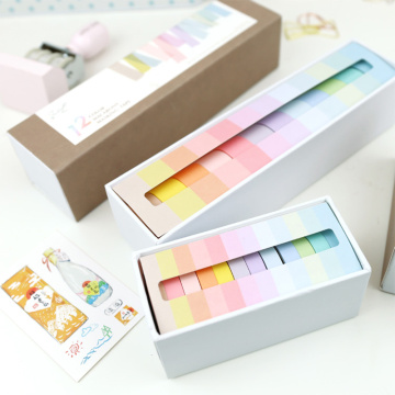 12 Pcs/lot Rainbow Decorative Adhesive Tape Masking Washi Tape Decoration Diary School Office Supplies Stationery