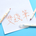 Mohamm 1Pc Lovely Two Lines Pen Creative Color For School Supplies Stationery Girls Gifts