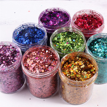 Mix 0.2-3mm Nail Mermaid Glitter Flakes Sparkly 3D Hexagon Laser Colorful Sequins Spangles Polish Manicure Nails Art Phone Decor
