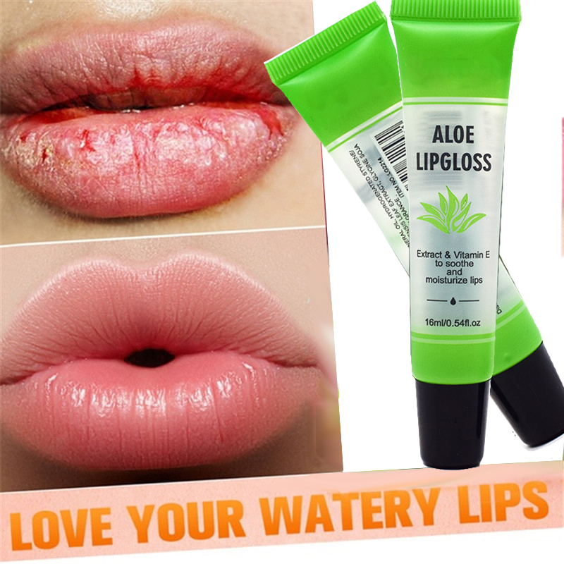 Aloe Vera Soothing Lip Oil Natural Aloe Extract Lip Balm Protector Lips Petroleum Jelly Colorless Anti-Cracking Moisturizing Lip