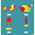 155pcs Wooden Pattern Block Set Creative Kids Educational Toys Montessori Developmental brain teaser jigsaw Toy