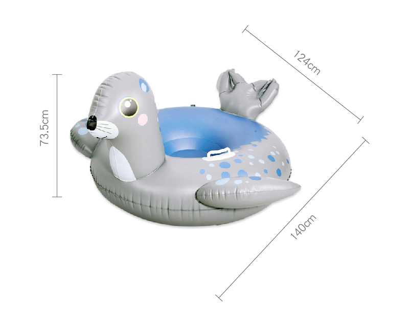 Cute Children S Inflatable Sea Lion Snow Tube Size 01