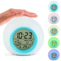 Smart Alarm Clock LED Light Digital Alarm Clocks Night Lamp 7 Colors Changing Backlight Temperature Snooze Function Table Clock