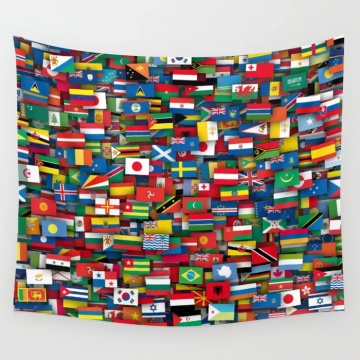 Flags of All Countries of the World Tapestry Wall Hanging Beach Towel Throw Blanket Picnic Yoga Mat Tapestries Home Decoration
