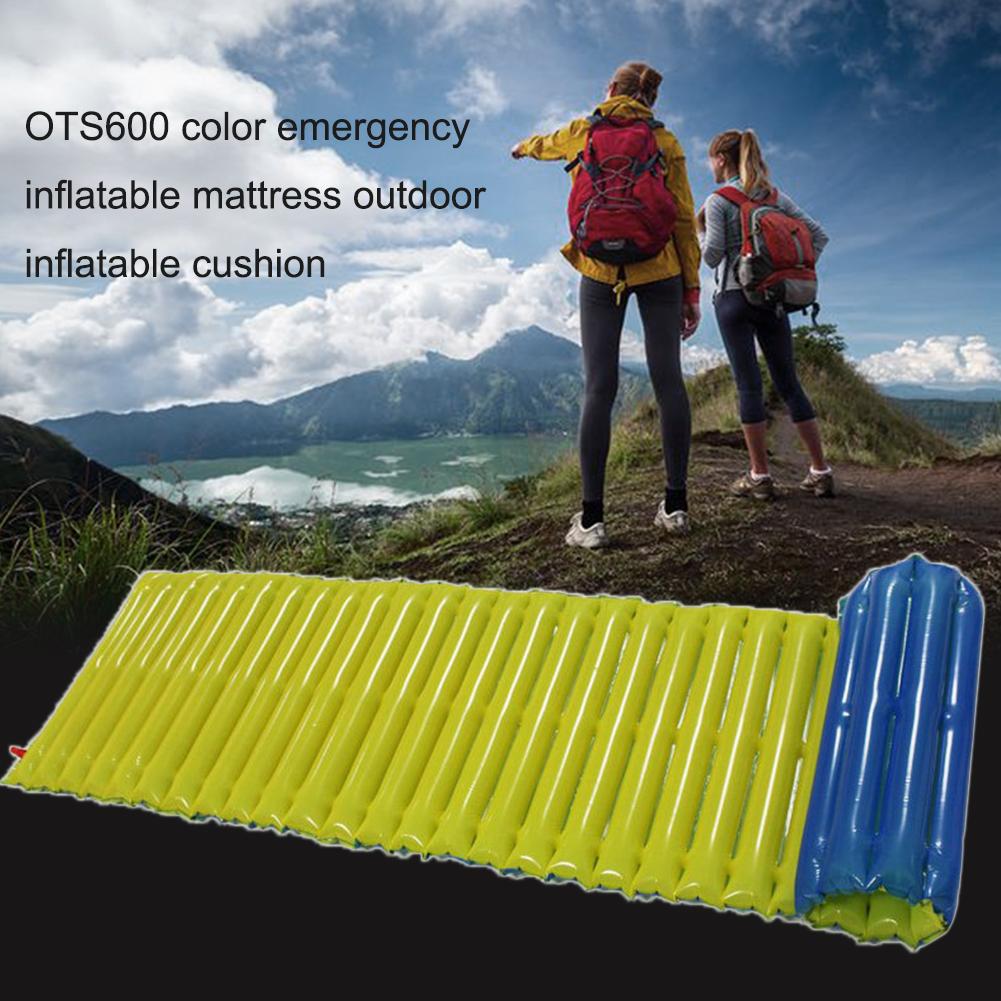 Emergency Air Inflatable Cushion Ultralight Camping Mat Inflatable Mattress Sleeping Pad for Beach Camping Travel Outdoor Tools