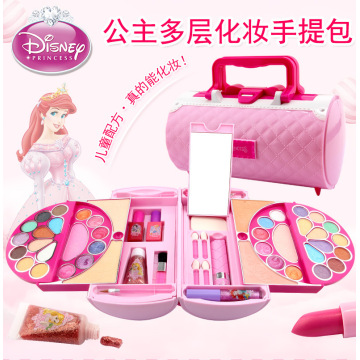 Disney Princess frozen Makeup Box Children's Cosmetic Toys handbag Safe Nontoxic Watersoluble Makeup toys