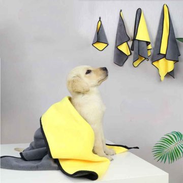 Dog Bath Towelspet Supplies Absorbent Towel Dog Teddy Golden Retriever Cat Bath Towel Quick-Drying Large Deerskin Towel