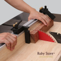 Flip Stop for 45mm T-Track with Adjustable Scale Mechanism, Miter Sled for Table Saw