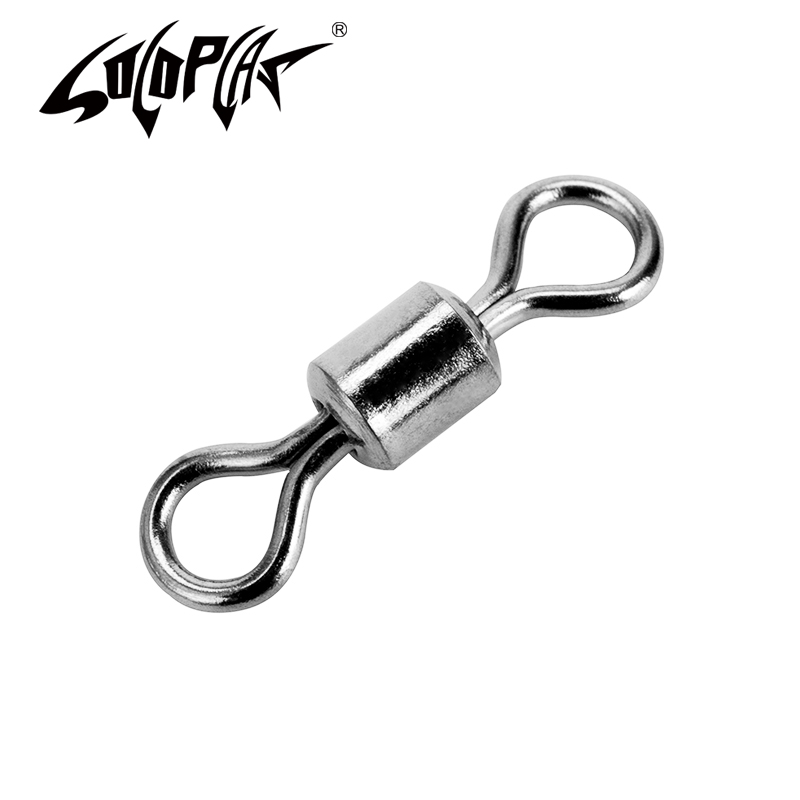 High quality fishing 50pcs fishing Rolling Swivel with safety snap Connector Fishing Swivel Terminal fishing tackle