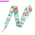 Christmas Series Christmas Father Neckband Lanyard Key ID Card Mobile Phone Strap Multifunctional Mobile Phone Decoration R701