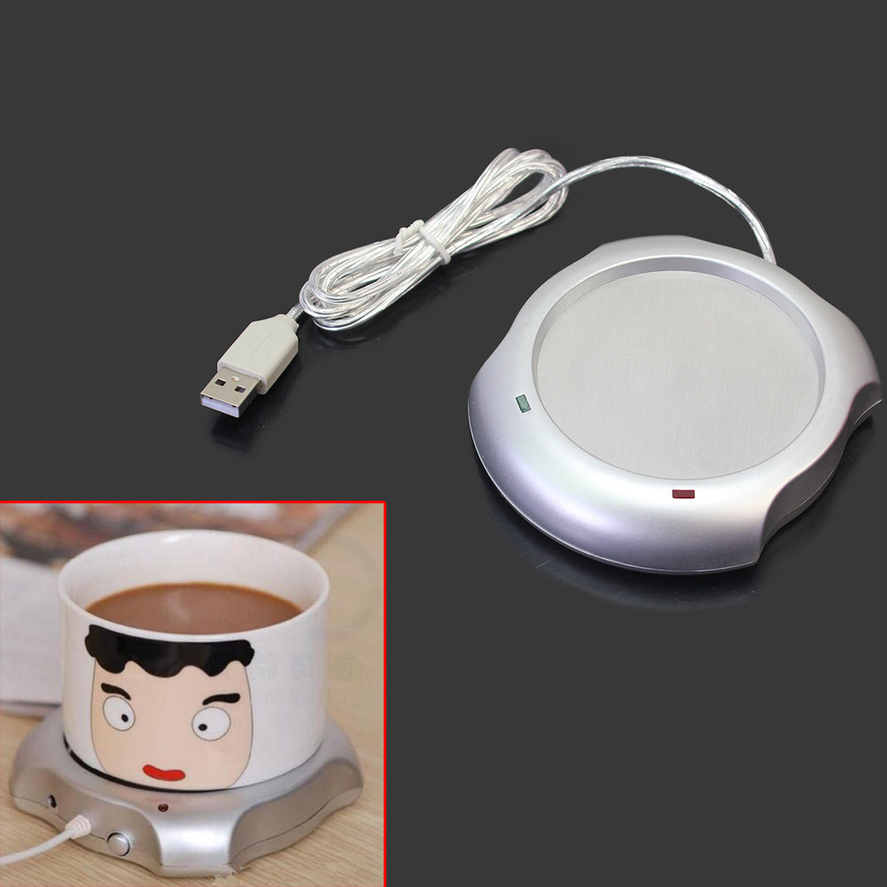 1Pcs Electric USB Powered Cup Mug Milk Tea Coffee Drinks Warmer Heater Tray Mat Pad Insulation Coaster Office Heating Device New